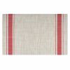 6 Pcs Japanese Style PVC Placemats Dining Table Mats Non Slip Kitchen Dining Table Decoration 17.7x11.8 inch, Red