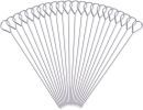 8 Inch Metal Kabob Skewers, BBQ Skewers,Reusable Stainless Steel Barbecue Skewer Sticks for Grilling Kebob Meat Chicken Vegetable Appetiser