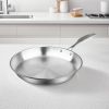 SOGA 36cm Stainless Steel Fry Pan – Induction Compatible, Cooking Pan with Handle