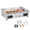 Commercial Electric Griddle, 4400W Countertop Flat Top Grill, 122-572 F Adjustable Temp