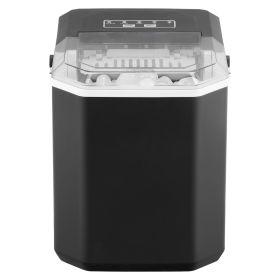 Countertop Ice Maker, 9 Cubes Ready in 6 Mins, 26lbs in 24Hrs, Self-Cleaning Portable Ice Maker with Ice Scoop and Basket