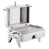 Outdoor Pizza Oven, 13 in Gas Fired Pizza-Maker, Portable Outside Gas Oven with Thickened Cordierite Pizza-Stone, and Built-in Thermometer