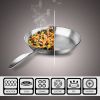 SOGA 36cm Stainless Steel Fry Pan – Induction Compatible, Cooking Pan with Handle