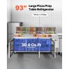 93"W Commercial Refrigerator, Pizza Prep Refrigerated Table, 20" Wide Countertop Food Prep Worktable, 30.8 Cu.Ft Single Door Salad Prep Fridge