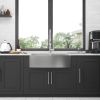 Double Bowl (50/50) Farmhouse Sink - 33"x21"x10" Stainless Steel Apron Front Kitchen Sink 16 Gauge with Two 10" Deep Basin