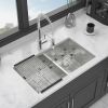 33x19x10" Undermount Double Bowl(60/40) Kitchen Sink - 16 Gauge with Two 10" Deep Basin