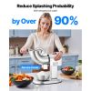 Ice Crusher Machine, 440lbs Per Hour Electric 4 Blades Snow Cone Maker, All Stainless Steel Shaved Ice Machine with Bowl and Cover