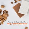 Full Circle Walnut and Cellulose Scrubber Sponges – Pack of 6 – Powerful, Non-Scratch Kitchen Sponges Made with Plant-Based Sustainable Materials