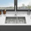 33x19x10" Undermount Double Bowl(60/40) Kitchen Sink - 16 Gauge with Two 10" Deep Basin