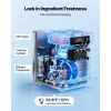 Commercial Ice Cream Machine, 20-28L/H Yield, 2200W 3-Flavor Countertop Soft Serve Ice Cream Maker with 2 x 6L Hoppers & Built-In Puffing Pump