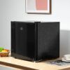 1.1 Cu.Ft Mini Upright Freezer Countertop with Removable Shelves Reversible Door for Home Dorm Black