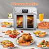 29.5QT French Door Air Fryer Toaster Oven Combo, Countertop Oven with 14 Presets & Digital Control, Stainless Steel Large Toaster Oven for Baking