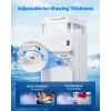 Commercial Ice Shaver Crusher, 220lbs Per Hour Electric Snow Cone Maker with 8L Ice Cube Box