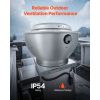 Commercial Kitchen Exhaust Fan, 2109 CFM Restaurant Canopy Hood Exhaust Fan, 0.75HP 560W Direct Drive Food Truck Hood Vent, High Speed & Low Noise