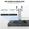 Beer Kegerator, Dual Tap Draft Beer Dispenser, Full Size Keg Refrigerator With Shelf, CO2 Tank(No Gas), Drip Tray & Rail