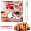 Adjustable Stainless Steel Jar & Can Opener , Ergonomic Multifunctional Bottle Opener, Effortless Grip for Seniors, Fits Most Jar Lids & Bottle Necks