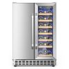 24-inch built-in dual-temperature zone wine and beverage refrigerator
