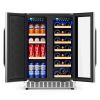 24-inch built-in dual-temperature zone wine and beverage refrigerator
