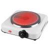 1000W Electric Infrared Single Burner Portable Heating Hot Plate Stove Countertop RV Hotplate with 7.5' Glass Cooktop Stepless Temperature Adjustments