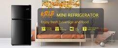 3.5Cu.Ft Compact Refrigerator Mini Fridge with Freezer, Small Refrigerator with 2 Door, 7 Level Thermostat Removable Shelves for Kitchen, Dorm